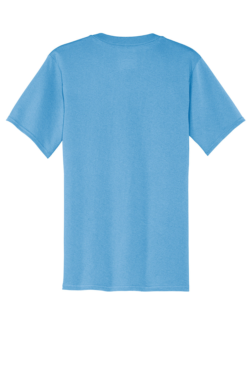 Port & Company PC54V Mens Core Short Sleeve V-Neck T-Shirt Aquatic Blue Flat Back