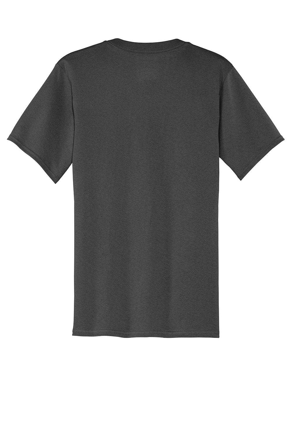 Port & Company PC54V Mens Core Short Sleeve V-Neck T-Shirt Charcoal Grey Flat Back