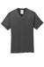 Port & Company PC54V Mens Core Short Sleeve V-Neck T-Shirt Charcoal Grey Flat Front