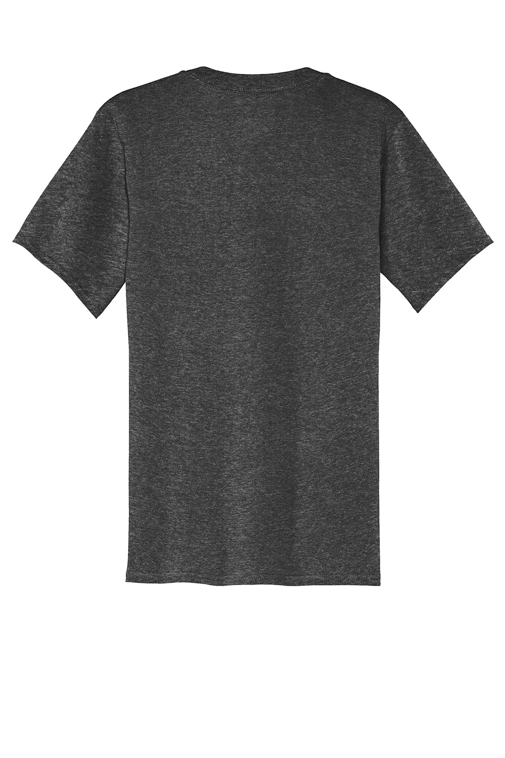 Port & Company PC54V Mens Core Short Sleeve V-Neck T-Shirt Heather Dark Grey Flat Back