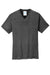 Port & Company PC54V Mens Core Short Sleeve V-Neck T-Shirt Heather Dark Grey Flat Front