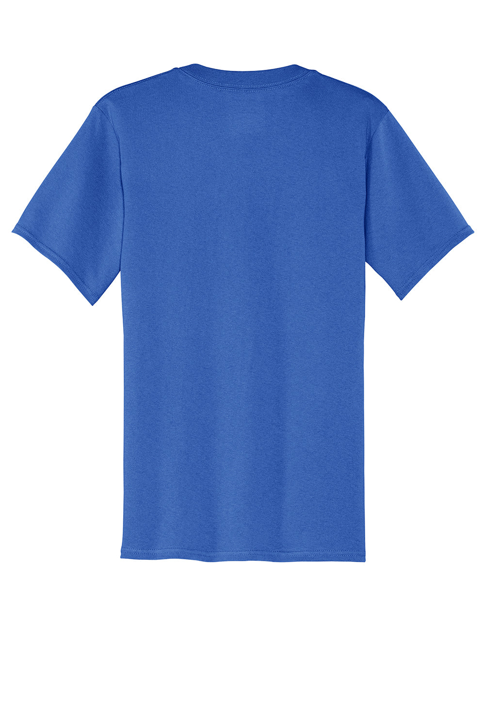 Port & Company PC54V Mens Core Short Sleeve V-Neck T-Shirt Royal Blue Flat Back