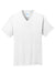 Port & Company PC54V Mens Core Short Sleeve V-Neck T-Shirt White Flat Front