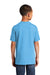 Port & Company PC54YDTG Youth Core Cotton DTG Short Sleeve Crewneck T-Shirt Aquatic Blue Model Back