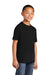 Port & Company PC54YDTG Youth Core Cotton DTG Short Sleeve Crewneck T-Shirt Jet Black Model 3q