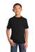 Port & Company PC54YDTG Youth Core Cotton DTG Short Sleeve Crewneck T-Shirt Jet Black Model Front