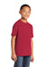 Port & Company PC54YDTG Youth Core Cotton DTG Short Sleeve Crewneck T-Shirt Red Model 3q