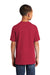 Port & Company PC54YDTG Youth Core Cotton DTG Short Sleeve Crewneck T-Shirt Red Model Back