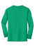 Port & Company PC54YLS Youth Core Long Sleeve Crewneck T-Shirt Kelly Green Flat Back