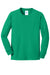 Port & Company PC54YLS Youth Core Long Sleeve Crewneck T-Shirt Kelly Green Flat Front