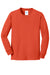 Port & Company PC54YLS Youth Core Long Sleeve Crewneck T-Shirt Orange Flat Front