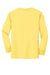 Port & Company PC54YLS Youth Core Long Sleeve Crewneck T-Shirt Yellow Flat Back