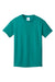 Port & Company PC54Y Youth Core Short Sleeve Crewneck T-Shirt Bright Aqua Blue Flat Front