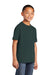 Port & Company PC54Y Youth Core Short Sleeve Crewneck T-Shirt Dark Green Model 3q