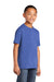 Port & Company PC54Y Youth Core Short Sleeve Crewneck T-Shirt Heather Royal Blue Model 3q