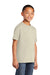 Port & Company PC54Y Youth Core Short Sleeve Crewneck T-Shirt Natural Model 3q