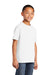 Port & Company PC54Y Youth Core Short Sleeve Crewneck T-Shirt White Model 3q