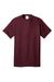 Port & Company PC54/PC54T Mens Core Short Sleeve Crewneck T-Shirt Athletic Maroon Flat Front