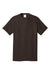 Port & Company PC54/PC54T Mens Core Short Sleeve Crewneck T-Shirt Dark Chocolate Brown Flat Front