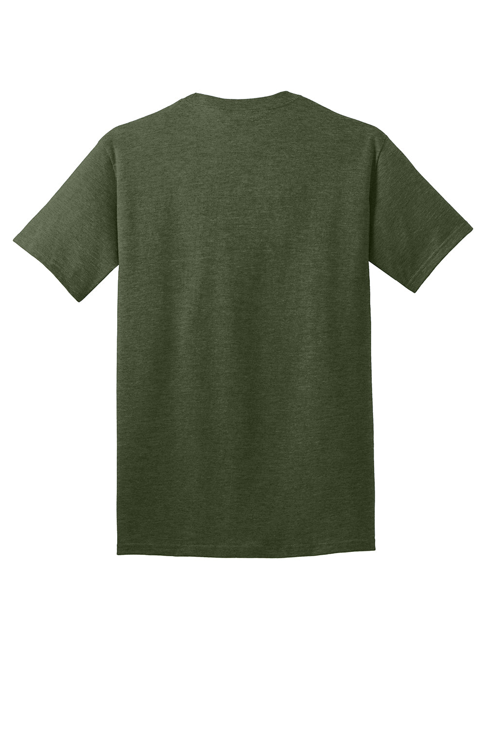 Port & Company PC54/PC54T Mens Core Short Sleeve Crewneck T-Shirt Olive Drab Green Flat Back