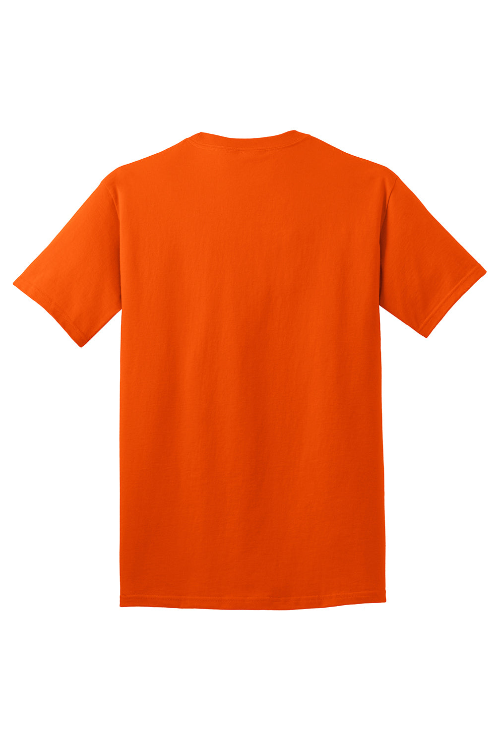 Port & Company PC54/PC54T Mens Core Short Sleeve Crewneck T-Shirt Orange Flat Back