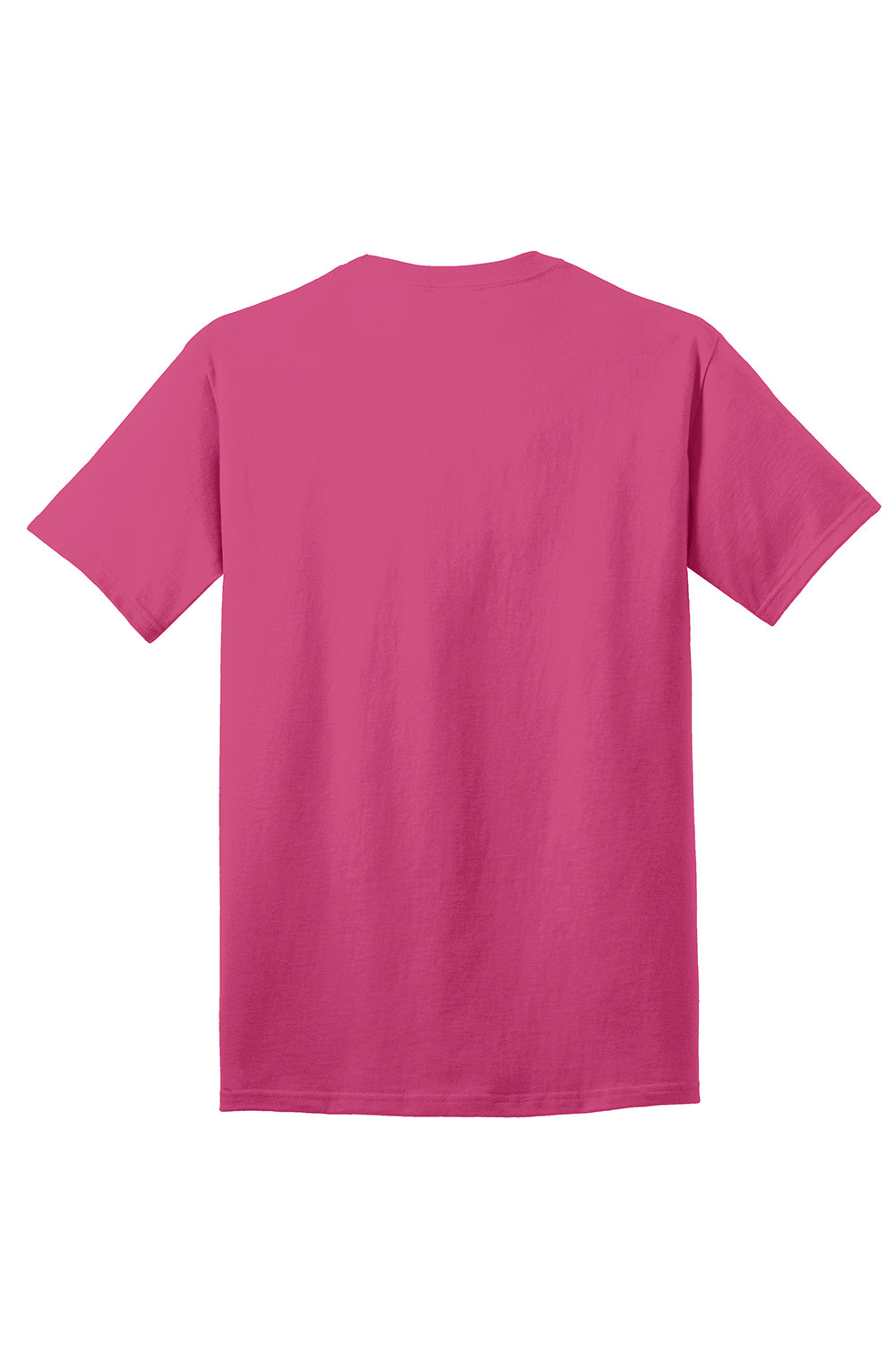 Port & Company PC54/PC54T Mens Core Short Sleeve Crewneck T-Shirt Sangria Pink Flat Back