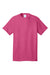 Port & Company PC54/PC54T Mens Core Short Sleeve Crewneck T-Shirt Sangria Pink Flat Front