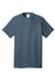 Port & Company PC54/PC54T Mens Core Short Sleeve Crewneck T-Shirt Steel Blue Flat Front