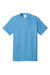 Port & Company PC54/PC54T Mens Core Short Sleeve Crewneck T-Shirt Aquatic Blue Flat Front