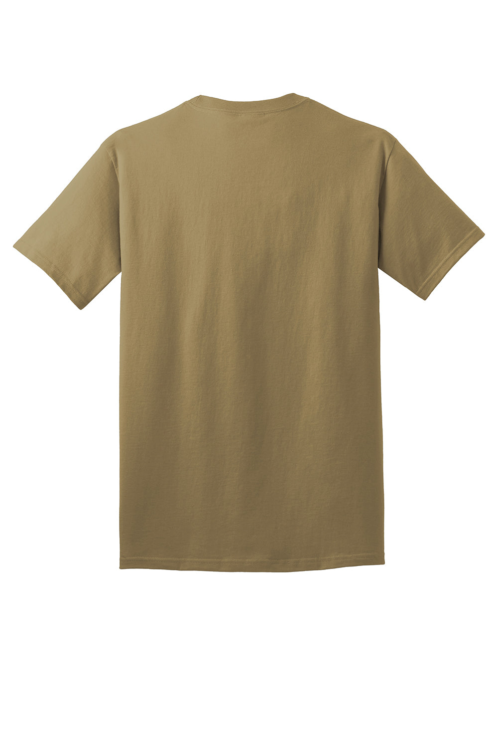 Port & Company PC54/PC54T Mens Core Short Sleeve Crewneck T-Shirt Coyote Brown Flat Back