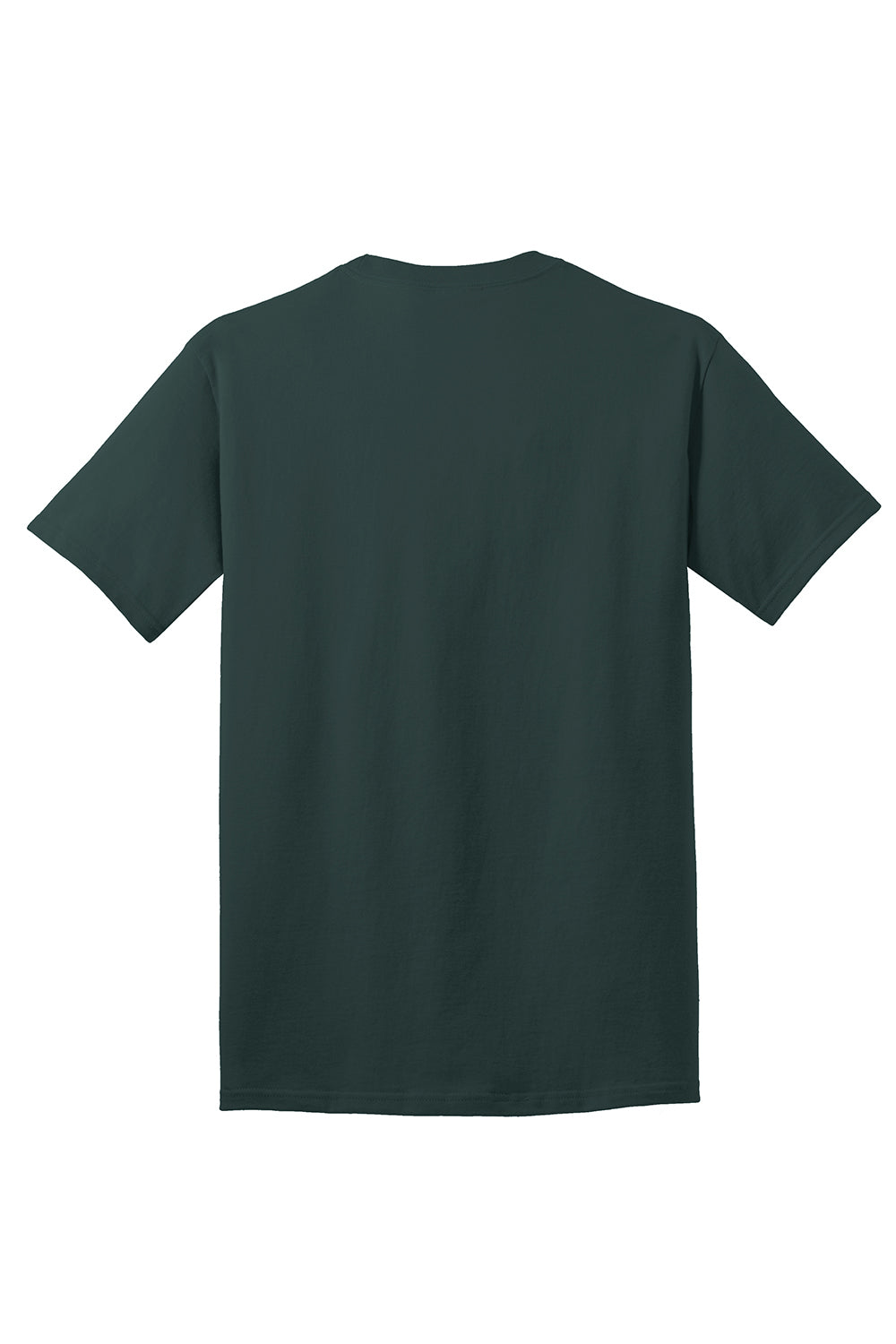 Port & Company PC54/PC54T Mens Core Short Sleeve Crewneck T-Shirt Dark Green Flat Back