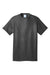 Port & Company PC54/PC54T Mens Core Short Sleeve Crewneck T-Shirt Heather Dark Grey Flat Front