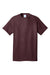 Port & Company PC54/PC54T Mens Core Short Sleeve Crewneck T-Shirt Heather Athletic Maroon Flat Front