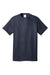 Port & Company PC54/PC54T Mens Core Short Sleeve Crewneck T-Shirt Heather Navy Blue Flat Front