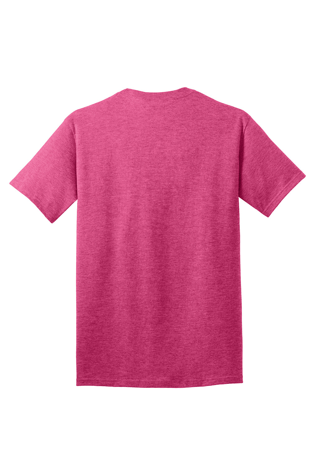 Port & Company PC54/PC54T Mens Core Short Sleeve Crewneck T-Shirt Heather Sangria Pink Flat Back