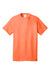 Port & Company PC54/PC54T Mens Core Short Sleeve Crewneck T-Shirt Neon Orange Flat Front