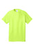 Port & Company PC54/PC54T Mens Core Short Sleeve Crewneck T-Shirt Neon Yellow Flat Front