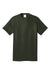 Port & Company PC54/PC54T Mens Core Short Sleeve Crewneck T-Shirt Olive Green Flat Front