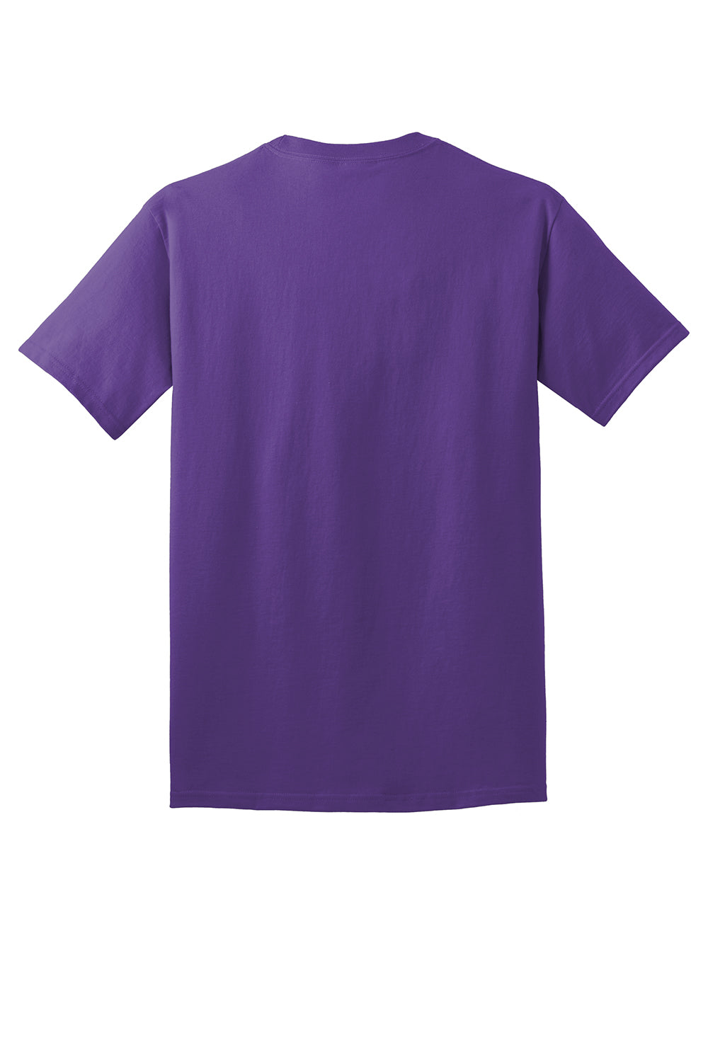 Port & Company PC54/PC54T Mens Core Short Sleeve Crewneck T-Shirt Team Purple Flat Back