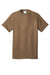 Port & Company PC54/PC54T Mens Core Short Sleeve Crewneck T-Shirt Woodland Brown Flat Front