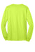 Port & Company PC55LS/PC55LST Mens Core Long Sleeve Crewneck T-Shirt Safety Green Flat Back