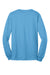 Port & Company PC55LS/PC55LST Mens Core Long Sleeve Crewneck T-Shirt Aquatic Blue Flat Back