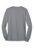 Port & Company PC55LS/PC55LST Mens Core Long Sleeve Crewneck T-Shirt Heather Grey Flat Back