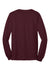 Port & Company PC55LS/PC55LST Mens Core Long Sleeve Crewneck T-Shirt Athletic Maroon Flat Back