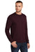 Port & Company PC55LS/PC55LST Mens Core Long Sleeve Crewneck T-Shirt Athletic Maroon Model 3q