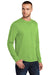 Port & Company PC55LS/PC55LST Mens Core Long Sleeve Crewneck T-Shirt Lime Green Model 3q