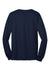 Port & Company PC55LS/PC55LST Mens Core Long Sleeve Crewneck T-Shirt Navy Blue Flat Back