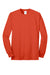 Port & Company PC55LS/PC55LST Mens Core Long Sleeve Crewneck T-Shirt Orange Flat Front