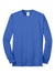 Port & Company PC55LS/PC55LST Mens Core Long Sleeve Crewneck T-Shirt Royal Blue Flat Front