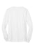 Port & Company PC55LS/PC55LST Mens Core Long Sleeve Crewneck T-Shirt White Flat Back